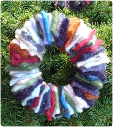 wool felt wreath