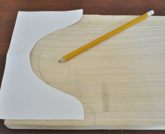 Fold in half mark with pencil