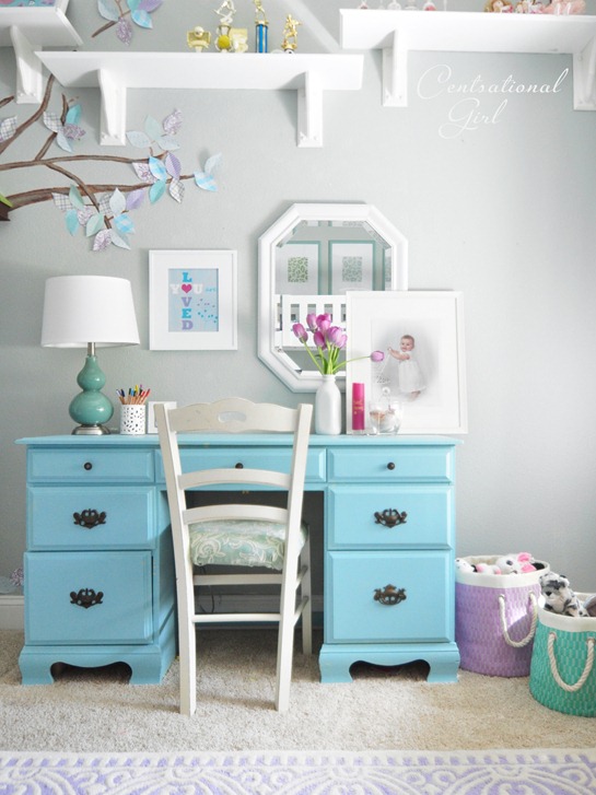 Centsational Girl » Blog Archive Lavender + Blue Girl's Room ...