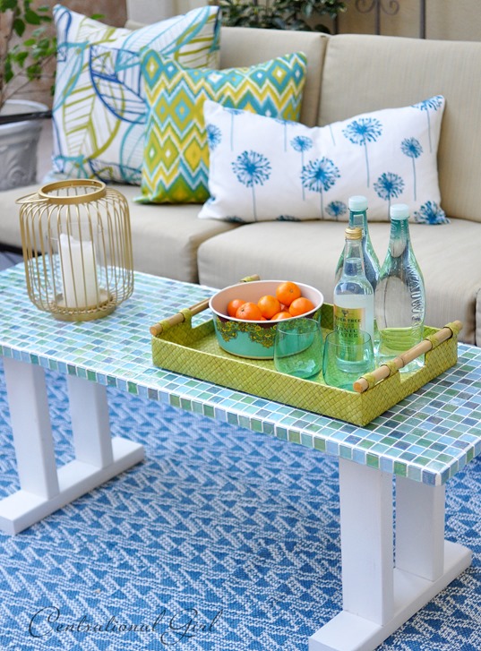 Mosaic Tile Table Outdoor