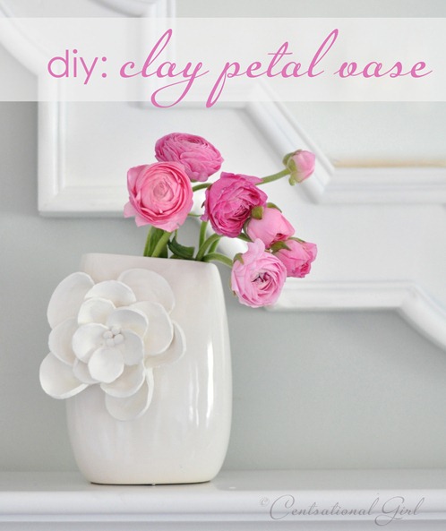 DIY Clay Petal Vase