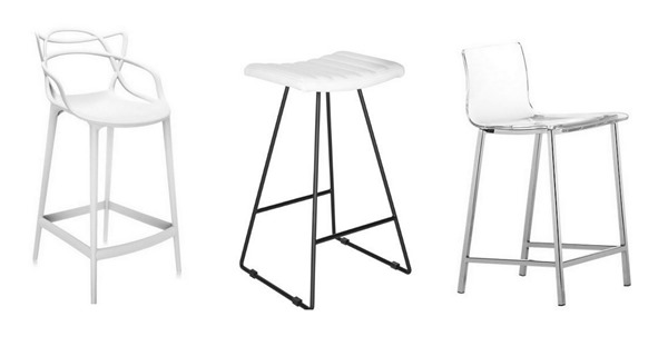 modern white counter stools